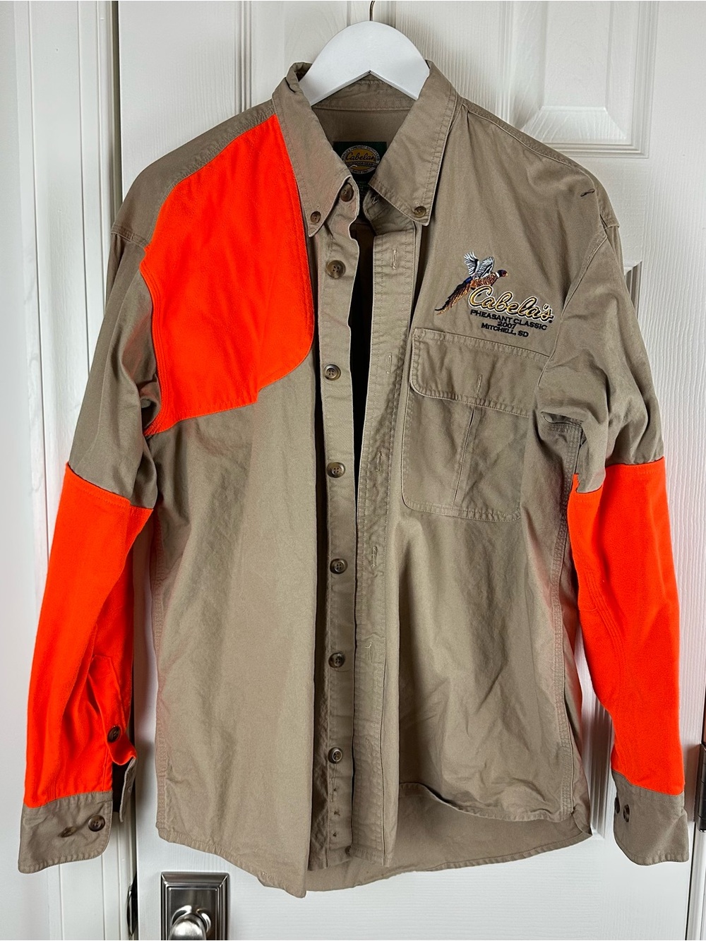 Vintage Cabela’s Blaze Orange Upland Hunting Shirt Button Front